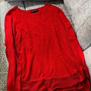 Lane Bryant Vibrant Red Knit sweater. Perfect t for the holiday